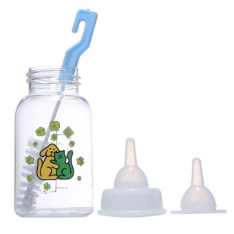 Gambar foonovom Dog Milk Bottle With Replaceable Nipples And CleaningBrush For Dogs Cats Rabbits.   intl