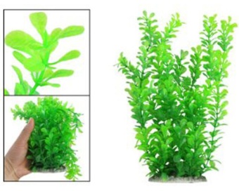 Gambar foorvof Plastic Decoration Simulated Sea Plants Flora For AquariumFish Tank (Green)   intl