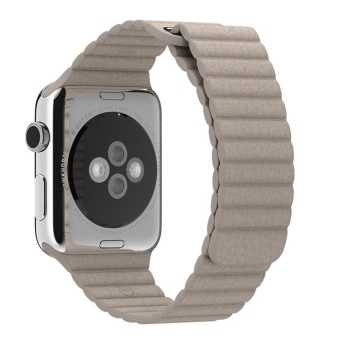 For Apple leather loop magnetic band 42mm (white) - intl  