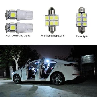 Gambar For Hyundai Accent(sunroof) Convenience Bulbs Car Led InteriorLight C10W W5W Replacement Bulbs Dome Map Lamp Light Bright White 4PCS Per Set   intl