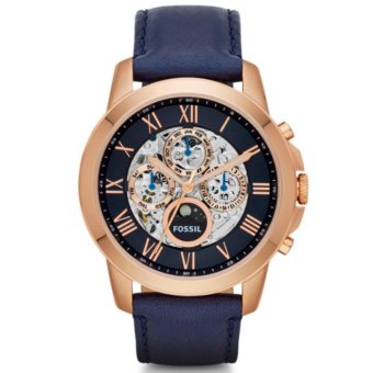 Gambar Fossil Jam Tangan Pria Fossil ME3029 Grant Automatic Navy Leather Watch