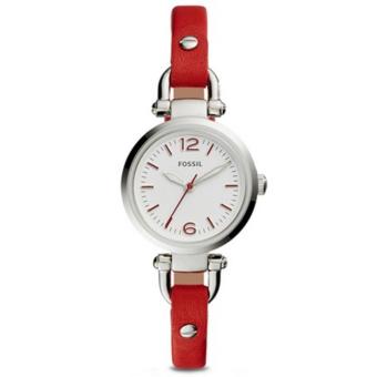 Gambar Fossil Jam Tangan Wanita Fossil ES4119 Georgia Mini Stainless Steel Watch with Red Leather Band