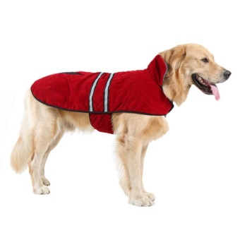 Gambar fuskm Dogs Reflective Jacket Casual Canine Clothes Waterproof SoftCozy Outdoor Winter Suede Vest Coat Jacket   intl