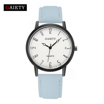 GAIETY G031 Women Elegant Leather Band Analog Quartz Round Wrist Watches - Blue - intl  