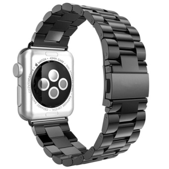 GAKTAI For Space Black Apple Watch Replacement Stainless Steel Link Bracelet Strap Band 38MM - Black popular - intl  