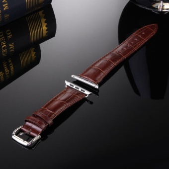 GAKTAI Unisex Replacement Leather Buckle Wrist Watch Strap Band Belt for iWatch Apple Watch 38MM - Brown popular - intl  