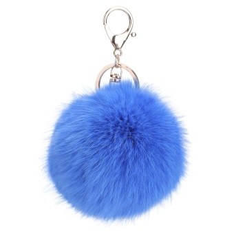 Gambar gaoshang Novelty Keychain with Plush Cute Artificial Rabbit Fur KeyChain for Car Key Ring Bag Purse Charm (Sky Blue)   intl