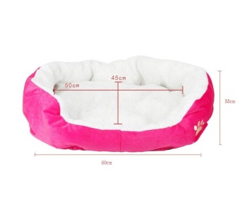 Gambar gasfun Puppy Kitten Nest Berber Fleece Sofa Pet Bed LoungeSleeper(L, Roseo)   intl