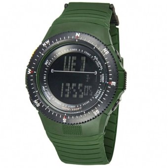 GE Waterproof Led Multifunctional Electronic Sports CasualMountaineering Men Wrist Watch (Green) - intl  