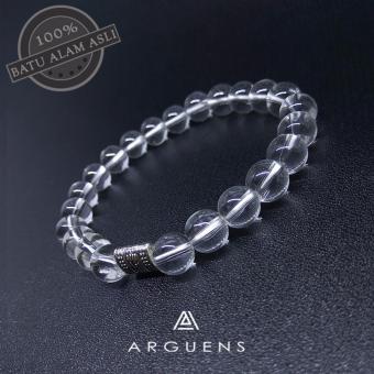 Gelang Clear Quartz 8Mm / Batu Alam Asli / Natural Gemstone Bracelet  
