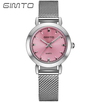 GIMTO GM405 Ladies Fashion Colorful and Convenient Style with A Watch Silver Pink - intl  