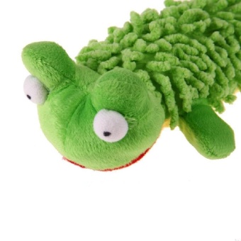 Gambar Gracefulvara Pet Cat Dog Puppy Chew Squeaker Squeaky Plush Sound Frog Chew Training Play Toys Green   intl