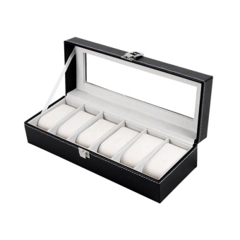 Grid Slots Wrist Watches Gift Case Jewelry Display Boxes Storage Holder - intl  