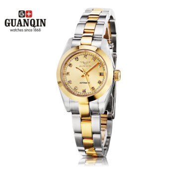 GUANQIN GQ70005 - 1A Women Auto Mechanical Watch Artificial Diamond Scales Date Female Wristwatch - intl  