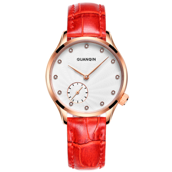 Gambar Guanqin Korea Fashion Style Waterproof dengan berlian mahasiswa sabuk Shi Ying menonton Watch