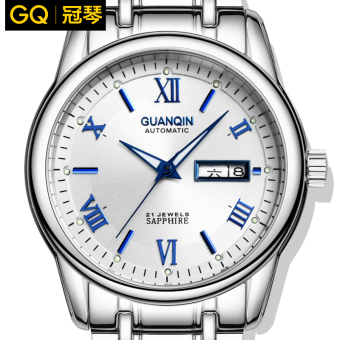 Gambar Guanqin Shishang baja sabuk tahan air siswa jam jam tangan