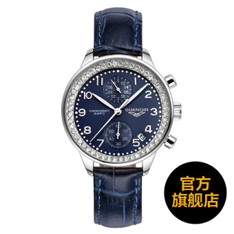 Gambar Guanqin Shishang style benar benar belt Waterproof menonton otentik menonton Watch