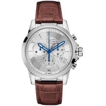 Gambar GUESS COLLECTION Gc ESQUIRE Y08005G1   Chronograph   Jam Tangan Pria   Leather   Brown   Silver