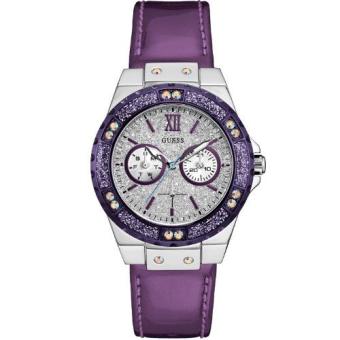 Guess - Jam Tangan Wanita - Silver-Ungu Ring Purple - Strap Purple - W0775L6  