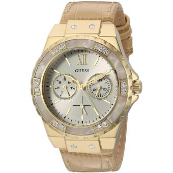 Gambar Guess U0775L2   Jam Tangan Wanita   Multifunction   Rose Gold   Tan Leather