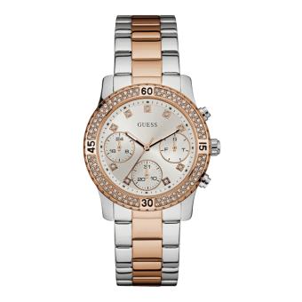 Gambar GUESS W0851L3   Jam Tangan Wanita   Stainless   Silver   Rose Gold   Crystal