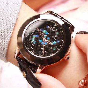 Gambar Guou g 8026 kepribadian sabuk penuh berlian jam tangan wanita high end Watch