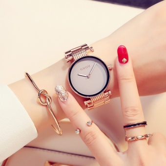 Gambar GUOU Jianyue baja sabuk fashion jam Shishang jam tangan wanita