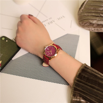Gambar GUOU Jianyue berlian perempuan kalender jam tangan wanita Watch