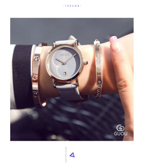 Gambar Guou Jianyue siswa tahan air benar benar belt Shi Ying menonton Korea Fashion Style jam tangan