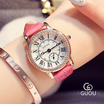 Gambar Guou Korea Fashion Style berlian style Waterproof Shi Ying menonton Watch