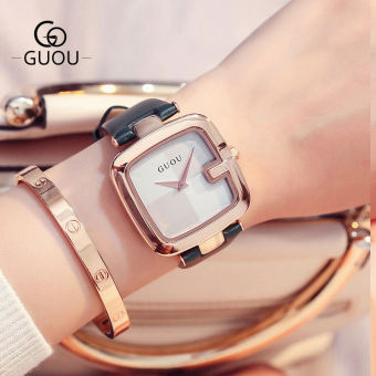 Gambar Guou Korea Fashion Style perempuan suasana persegi bentuk perempuan Watch