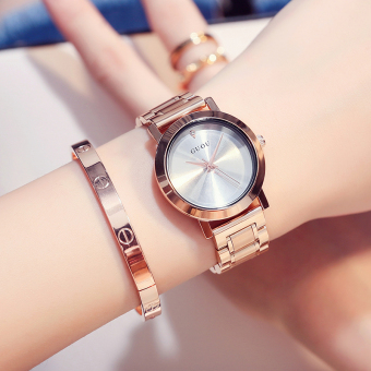 Gambar GUOU Korea Fashion Style Wanita Tahan Air Shi Ying Menonton Sabuk Baja Jam Tangan