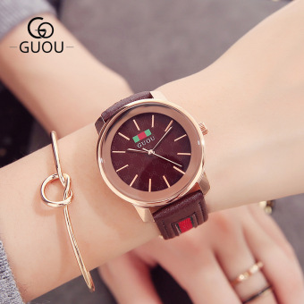 Gambar GUOU Korea Fashion Style wanita Waterproof style Shi Ying menonton Watch