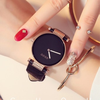 Gambar GUOU Korea Fashion Style waterproof bentuk perempuan busana Watch