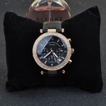 Gambar GUOU Shishang berlian benar benar belt kalender Diamond Watch