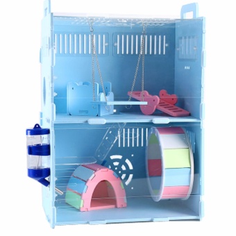Hamster Habitat Hamster Cage Acrylic hamster Clean All InclusiveAccessory Set House for Mice The color of set stochaastic to donate- intl Hamster Habitat Hamster Cage Acrylic hamster Clean All InclusiveAccessory Set House for Mice The color of set stochaastic to donate- intl