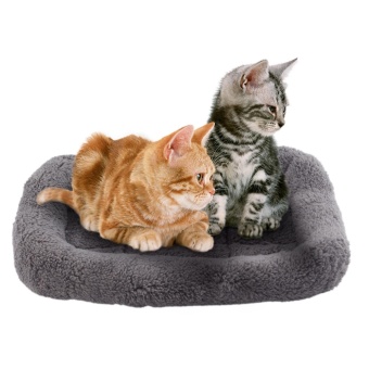 Gambar hazyasm Pet Indoor Padded Bolster House Bed Sleeping Cushion PetFleece Crate Bed 15.7x10.7x2.5 Inch For Cats And Small Dogs   intl