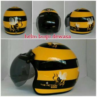 Dijual Helm Bogo Retro Klasik JPN Tawon Kuning Hitam SNI 