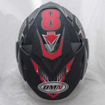 Gambar Helm CAM 2 kaca (double Visor) Sport B doff red