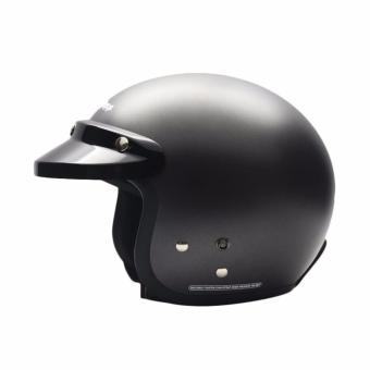 Gambar Helm Cargloss CF Retro Black Doff Carglos Half Face