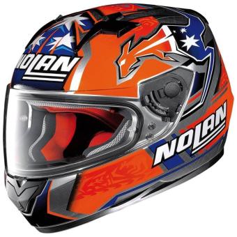 Gambar Helm FullFace Nolan N64 Stoner Suzuka Chrome