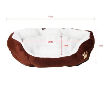Gambar hogakeji Comfortable Puppy Kitten Nest Pad Soft Fleece Bed(M,Coffee)   intl