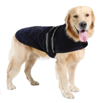 Gambar hogakeji Dogs Reflective Jacket Casual Canine Clothes WaterproofSoft Cozy Outdoor Winter Suede Vest Coat Jacket   intl