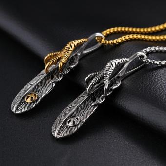 ZUNCLE Men S Retro bulu elang cakar kalung liontin Gold International 2