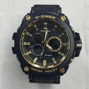 D-ziner Original - DZ 22015 - Jam Tangan Pria - Dual Time - Strap