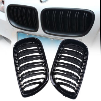 2 buah untuk BMW E46 2002-2005 kilau hitam mobil Sport kisi-kisi Grill depan kerudung ginjal - ต่าง ประเทศ ...