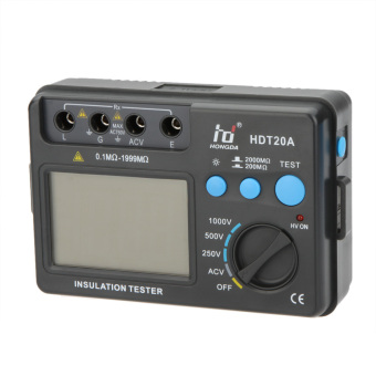 HD HDT20A resistansi isolasi penguji meteran Megohmmeter pengukur tegangan volt 1000 V dengan lampu latar LCD - Internasional ...