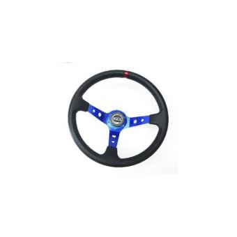 Gambar [IMPORT] Stir Racing SPARCO Deep Dish PVC Black Blue 14\