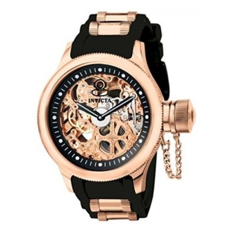 Invicta Mens 1090 Russian Diver Rose Gold-tone Stainless Steel Skeleton Watch - intl  