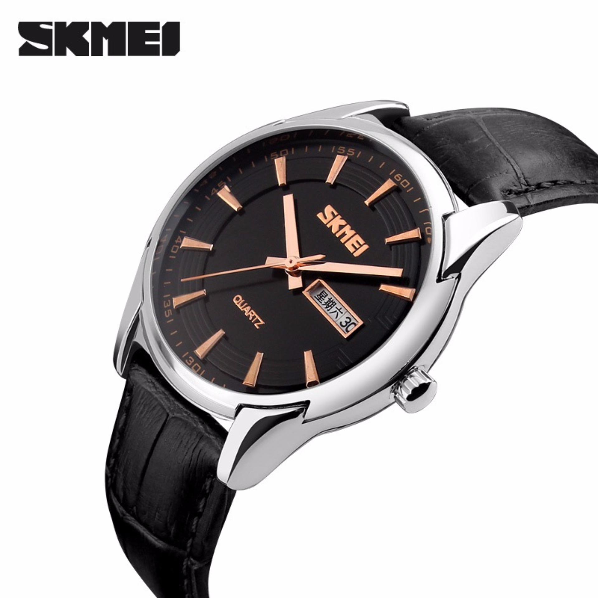 Mortima Casual Men Leather Strap Watch Water Resistant 30m Jam Source · Jam Tangan Kulit Pria